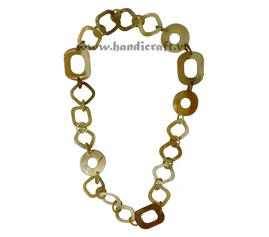 Natural Horn Multi Shapes Necklaces HD10366, handmade buffalo horn jewelry