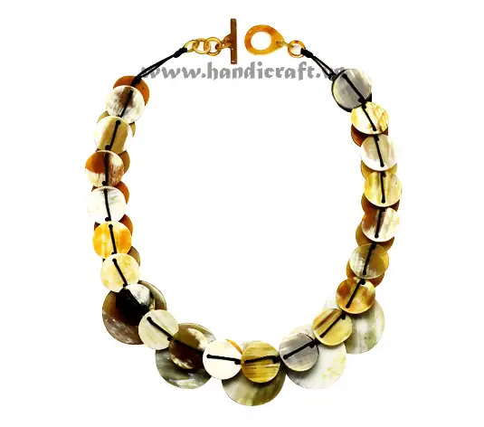 Double Layer Solid Horn Necklace HD10400, handmade buffalo horn jewelry