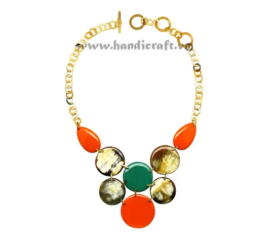 Round Horn Circles with Lacquer HD10401, handmade buffalo horn jewelry