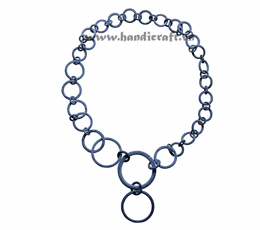 Round Horn Link Matte Finish HD10474, handmade buffalo horn jewelry