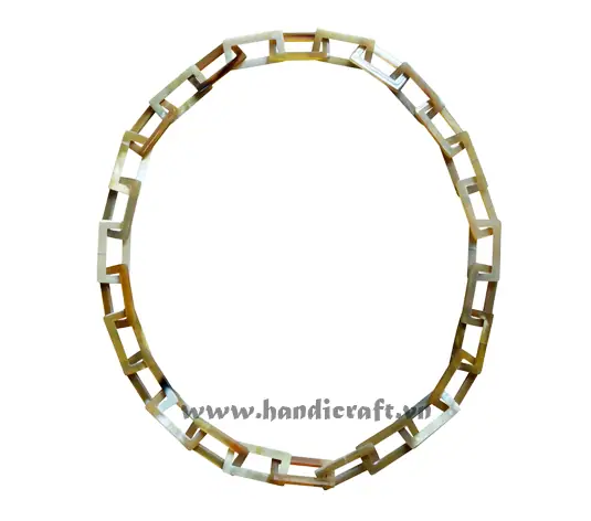 Rectangular Horn Natural HD10478, handmade buffalo horn jewelry
