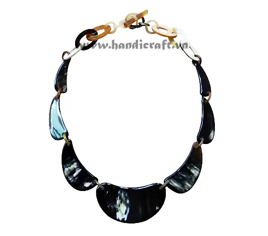 Dark Solid Horn Necklace HD10484, handmade buffalo horn jewelry