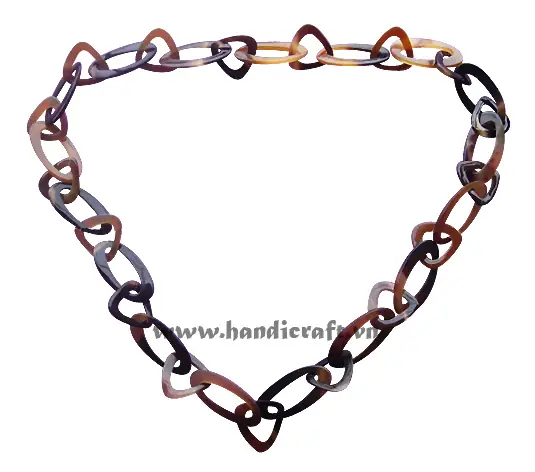 Dark Horn Chain Necklace HD10493, handmade buffalo horn jewelry