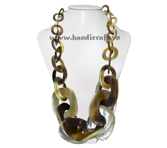 Buffalo Horn & Mop Necklace HD10530, handmade buffalo horn jewelry