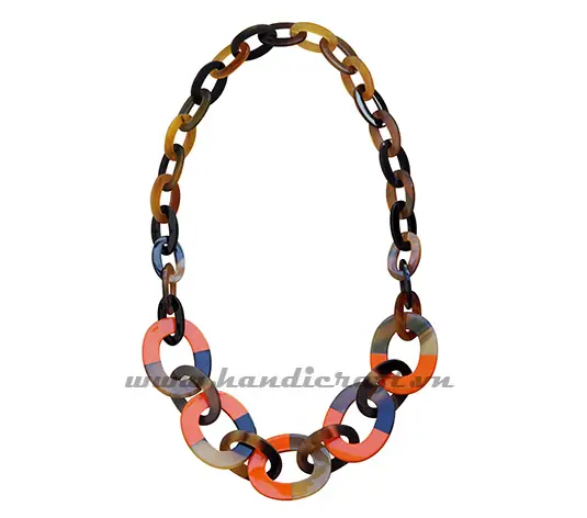 Oval Horn with Lacquer HD10535, handmade buffalo horn jewelry