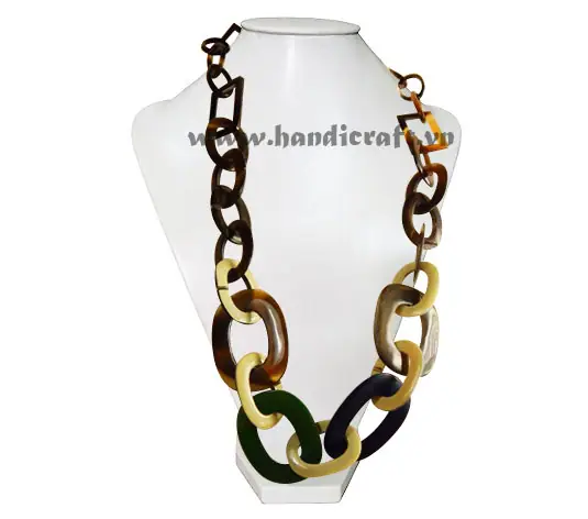 Organic Horn Necklace HD10545, handmade buffalo horn jewelry