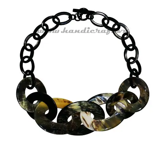 Natural Horn with Large Pendants HD10546, handmade buffalo horn jewelry
