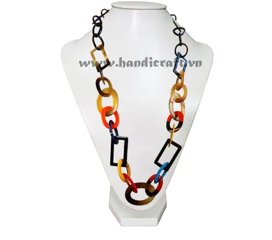 Horn Necklace with Lacquer HD10554, handmade buffalo horn jewelry