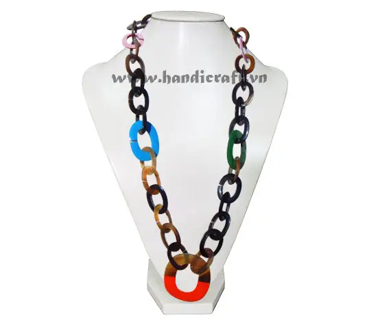 Buffalo Horn with Multi Lacquer Colors HD10570, handmade buffalo horn jewelry