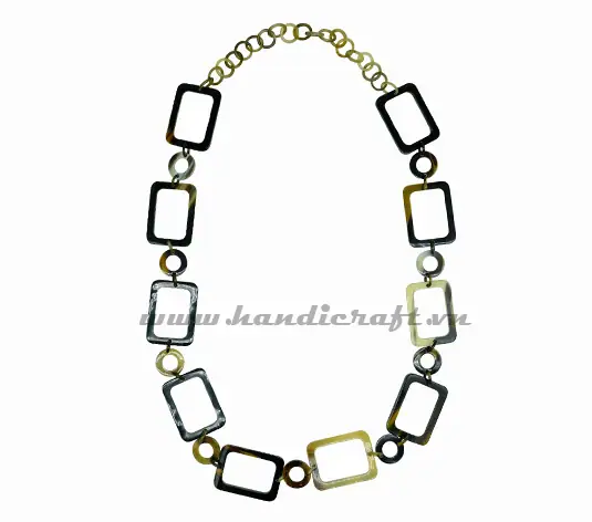 Natural Horn Chain Necklace HD10574, handmade buffalo horn jewelry