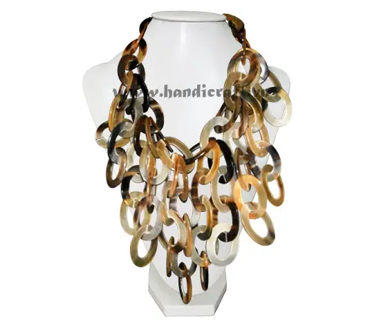 Funky Horn Necklace HD10583, handmade buffalo horn jewelry