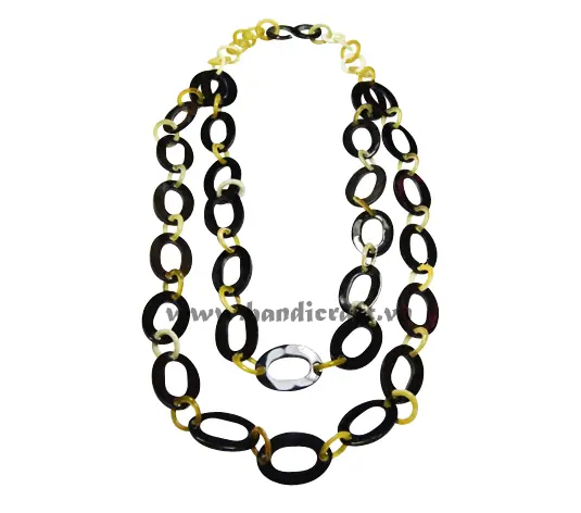 Oval Horn, Double Layers HD10600, handmade buffalo horn jewelry