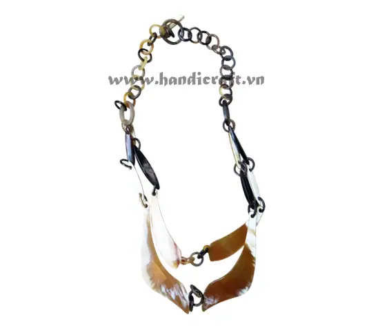 Natural Horn Necklace HD10608, handmade buffalo horn jewelry
