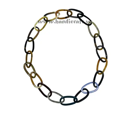 Natural Oval Horn Necklace HD10611, handmade buffalo horn jewelry