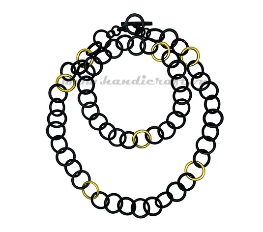 Horn Circles Matte Finished HD10627, handmade buffalo horn jewelry