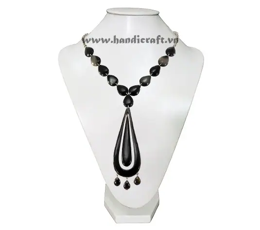 Black Horn Necklace HD10661, handmade buffalo horn jewelry