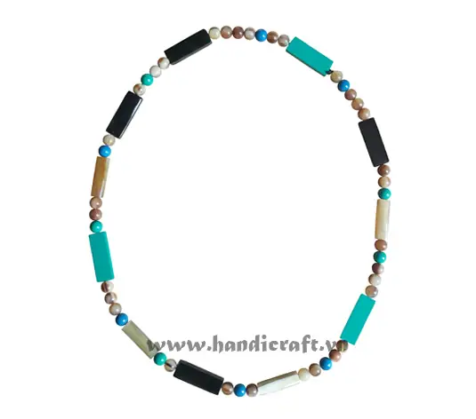 Horn & Lacquer Necklace HD10674, handmade buffalo horn jewelry