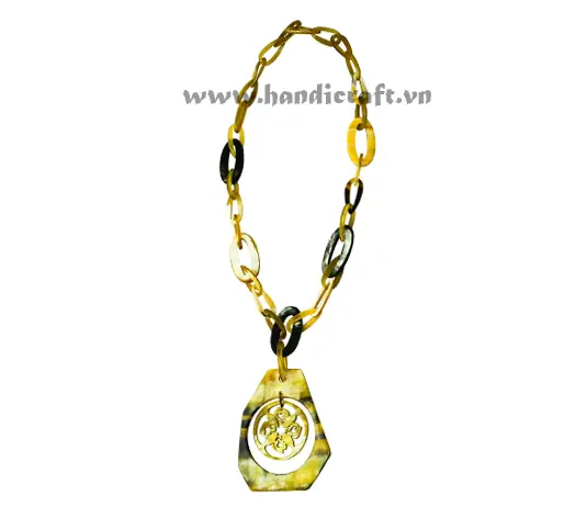 Natural Horn Necklace HD10683, handmade buffalo horn jewelry