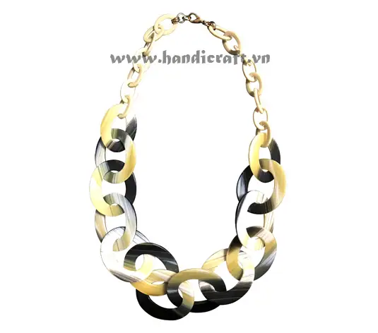 Horn & Lacquer Necklace HD10690, handmade buffalo horn jewelry
