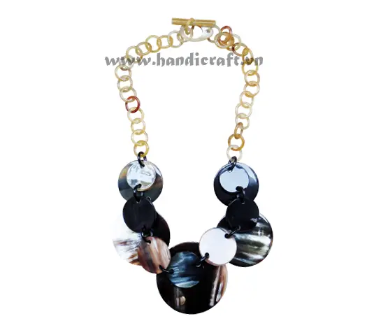 Natural Horn Necklace HD10721, handmade buffalo horn jewelry