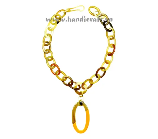 Horn & Lacquer Necklace HD10728, handmade buffalo horn jewelry