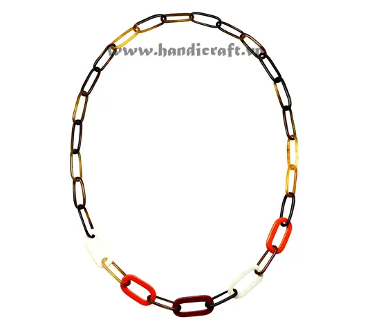 Horn & Lacquer Necklace HD10751, handmade buffalo horn jewelry