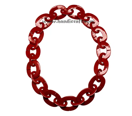 Horn & Lacquer Necklace HD10752, handmade buffalo horn jewelry