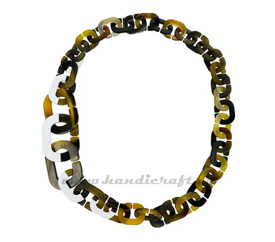 Horn & Lacquer Necklace HD10806, handmade buffalo horn jewelry