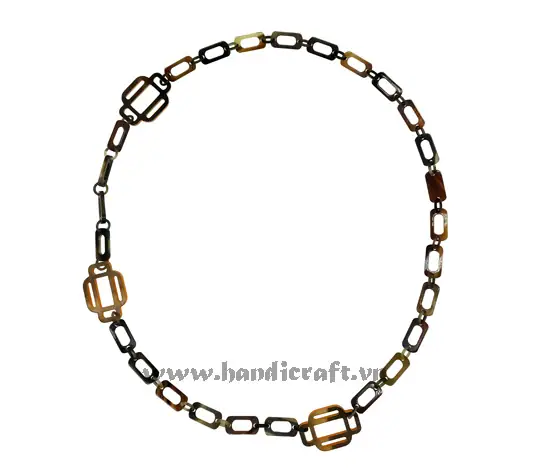 Horn & Lacquer Necklace HD10807, handmade buffalo horn jewelry
