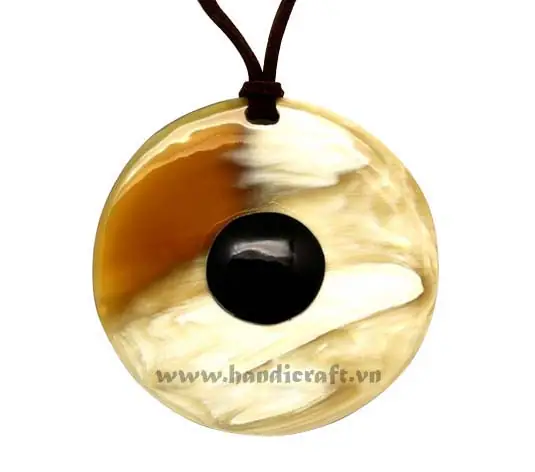 Round Horn Pendant HD20004, handmade buffalo horn jewelry