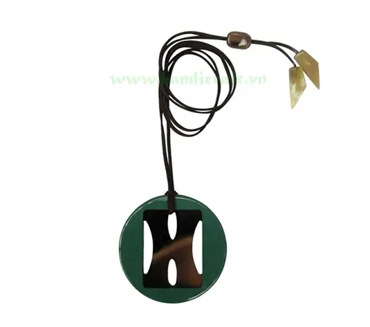 Horn & Lacquer Pendant HD20010, handmade buffalo horn jewelry