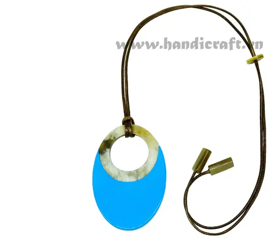 Horn & Lacquer Pendant HD20017, handmade buffalo horn jewelry