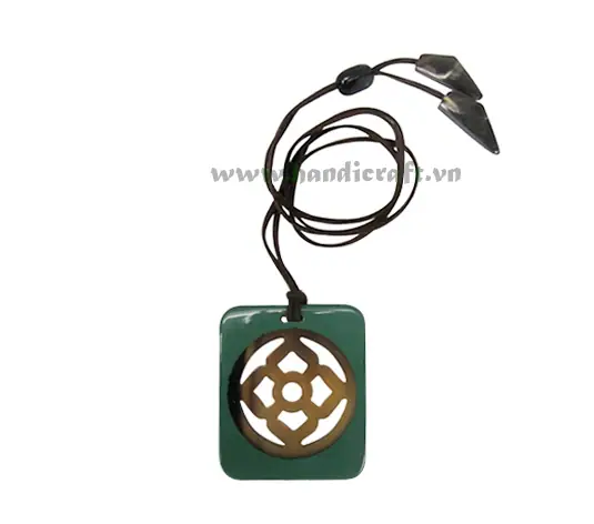 Horn & Lacquer Pendant HD20027, handmade buffalo horn jewelry