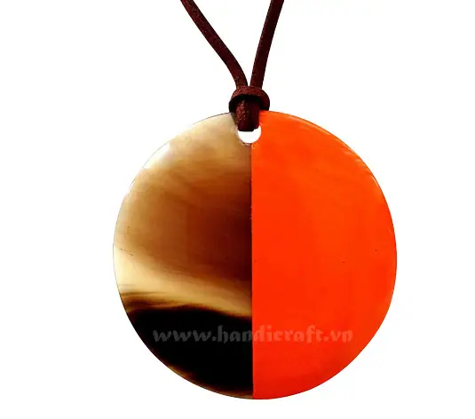 Horn & Lacquer Pendant HD20028, handmade buffalo horn jewelry