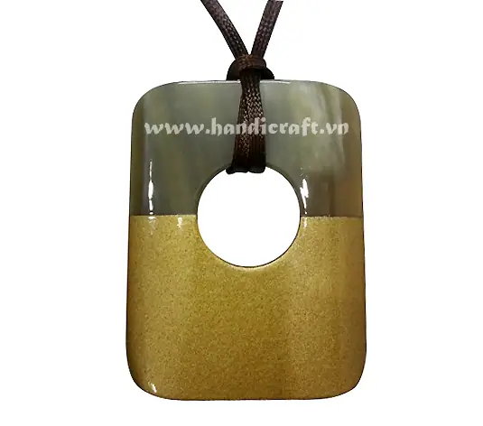 Horn & Lacquer Pendant HD20063, handmade buffalo horn jewelry