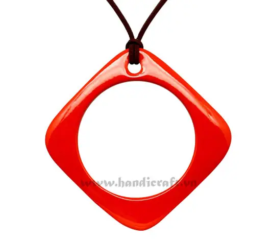 Horn & Lacquer Pendant HD20085, handmade buffalo horn jewelry