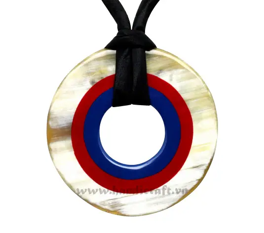 Horn & Lacquer Pendant HD20109, handmade buffalo horn jewelry