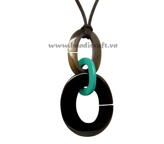 Horn & Lacquer Pendant HD20119, handmade buffalo horn jewelry