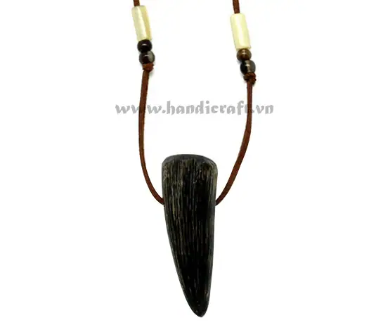 Matte Horn Pendant HD20125, handmade buffalo horn jewelry