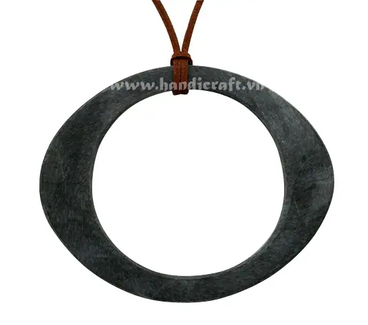 Matte Horn Pendant HD20126, handmade buffalo horn jewelry