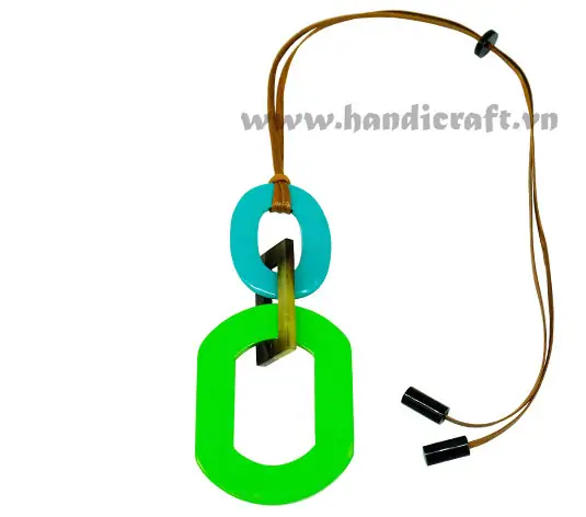 Horn & Lacquer Pendant HD20140, handmade buffalo horn jewelry