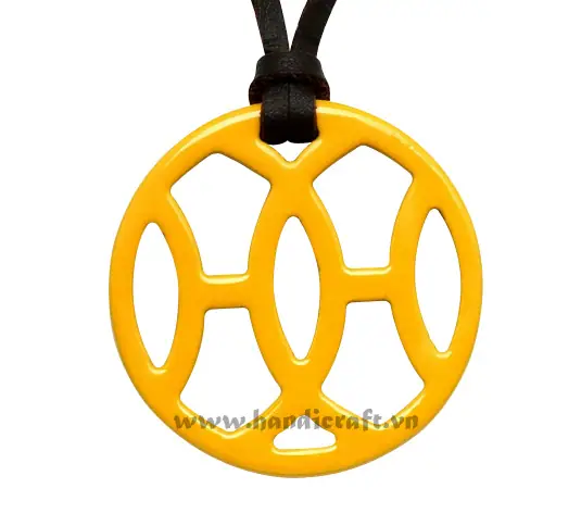 Horn & Lacquer Pendant HD20142, handmade buffalo horn jewelry