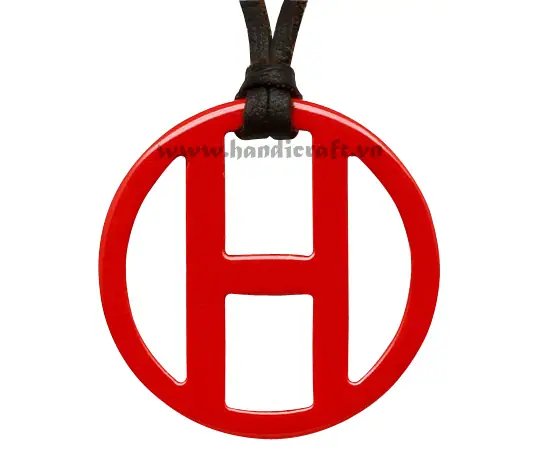 Horn & Lacquer Pendant HD20143, handmade buffalo horn jewelry