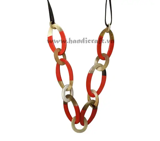 Horn & Lacquer Pendant HD20147, handmade buffalo horn jewelry