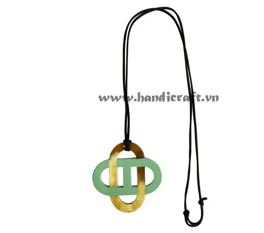 Horn & Lacquer Pendant HD20148, handmade buffalo horn jewelry