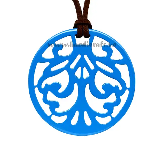Horn & Lacquer Pendant HD20159, handmade buffalo horn jewelry