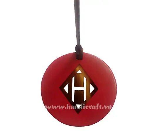 Horn & Lacquer Pendant HD20179, handmade buffalo horn jewelry