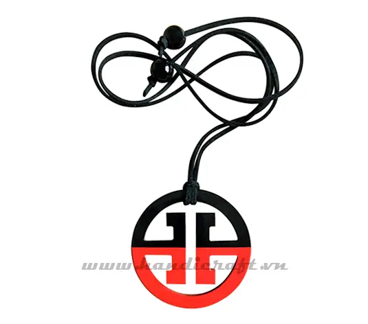 Horn & Lacquer Pendant HD20187, handmade buffalo horn jewelry