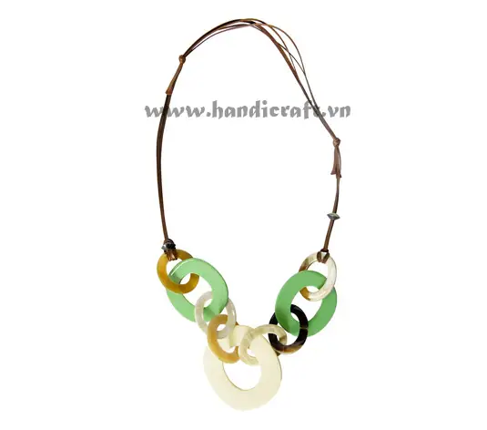 Horn & Lacquer Pendant HD20209, handmade buffalo horn jewelry