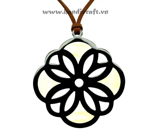 Horn & Lacquer Pendant HD20233, handmade buffalo horn jewelry